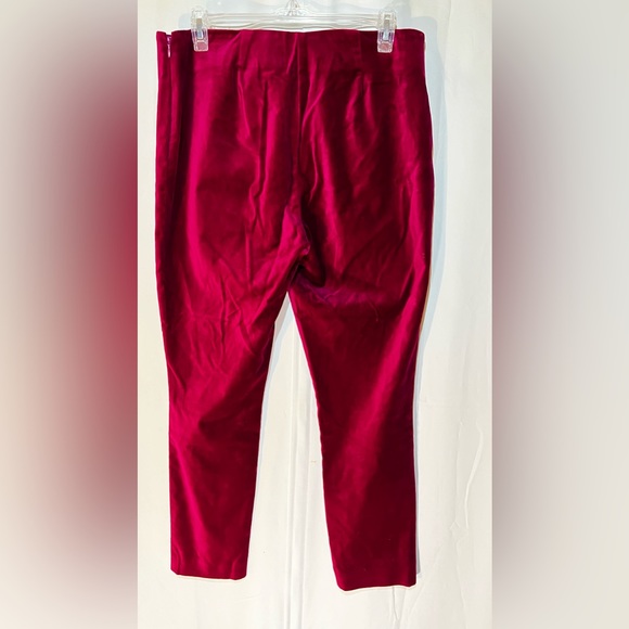 Ralph Lauren Velvet/Velour Red Crop Pants size 10 - Picture 5 of 8